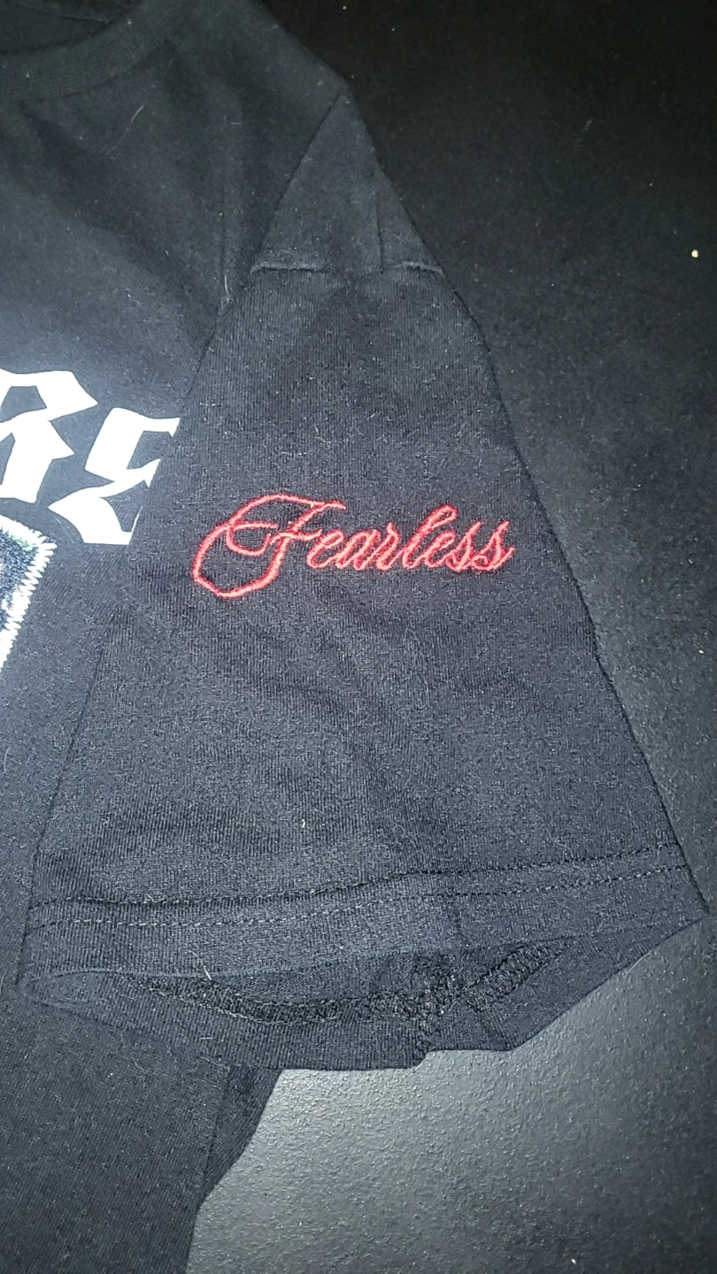 Black Fearless Graphic T-Shirt