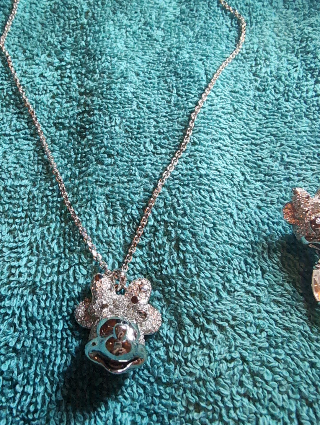 Disney Minnie Mouse Pendant Necklace and Earring Set - photo 2