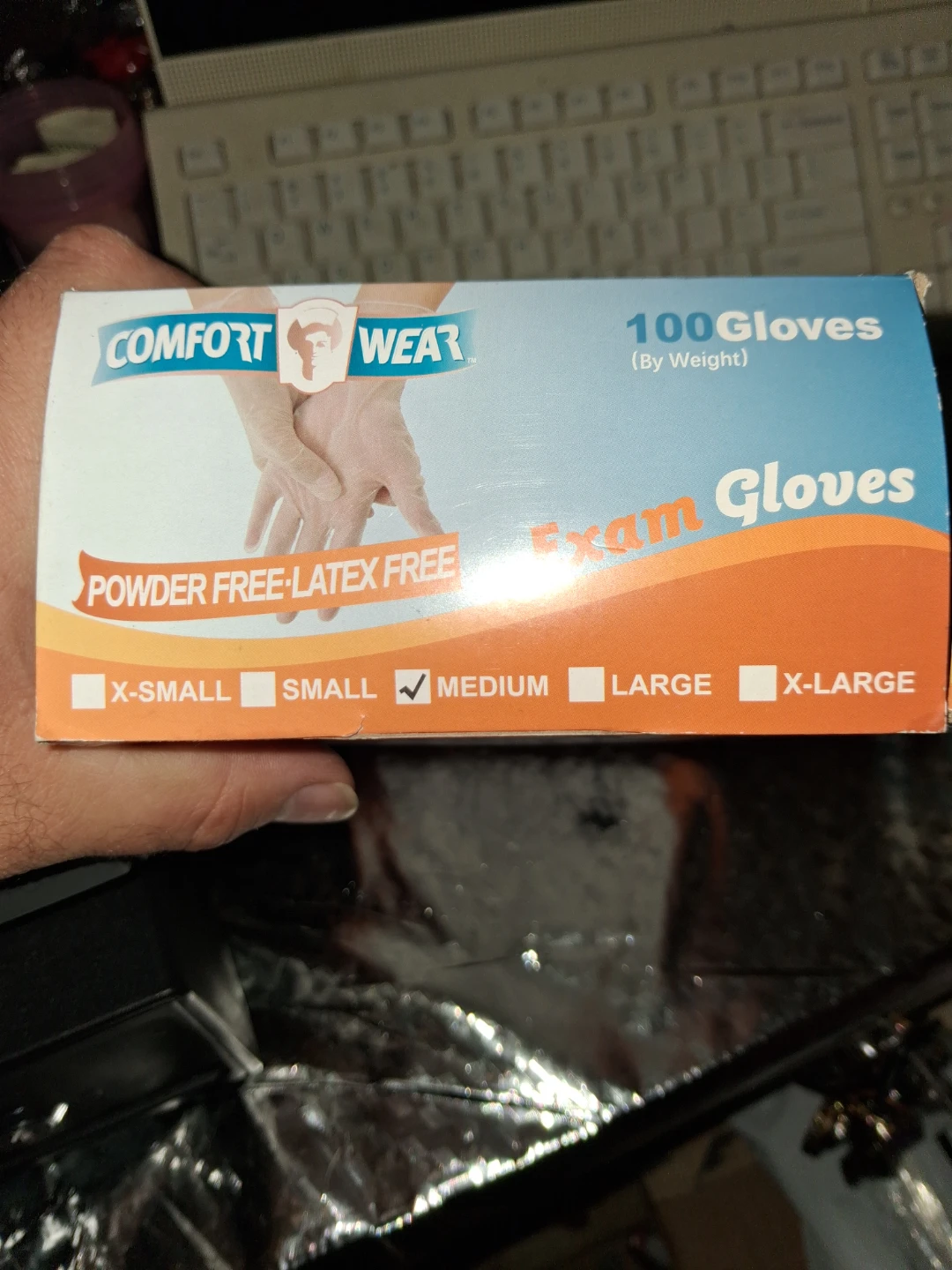 Comfort Wear Medium Vinyl Exam Gloves - photo 2