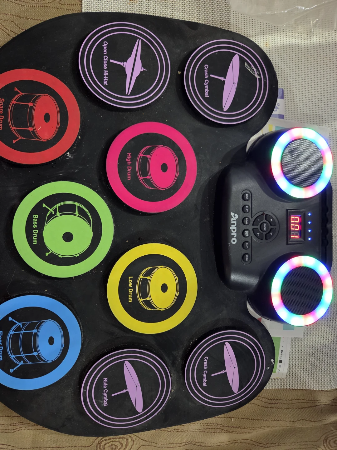 Anpro Portable Digital Electronic Drum Pad Set - photo 3