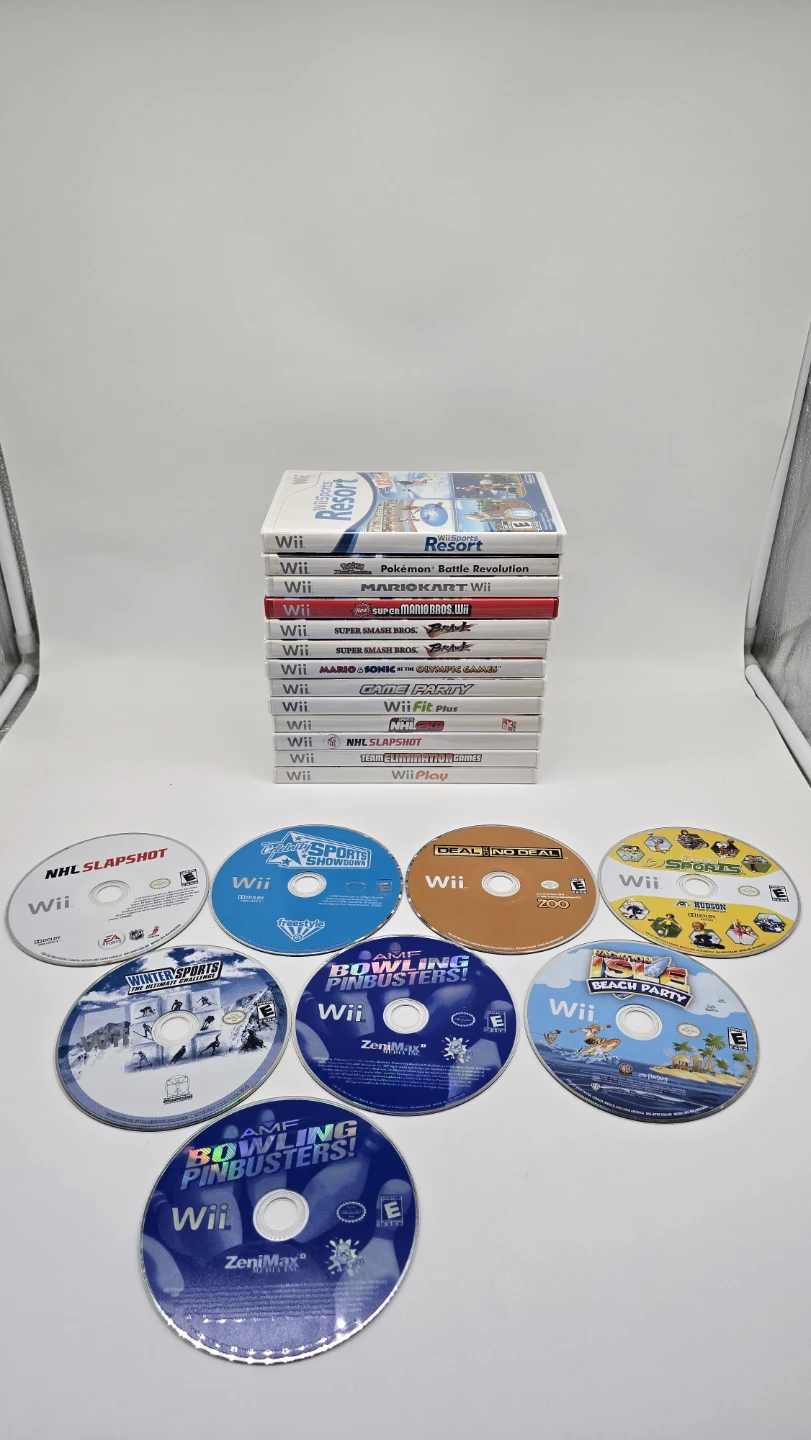 Nintendo Wii Games Lot - Wii Sports, Mario, Zelda & More