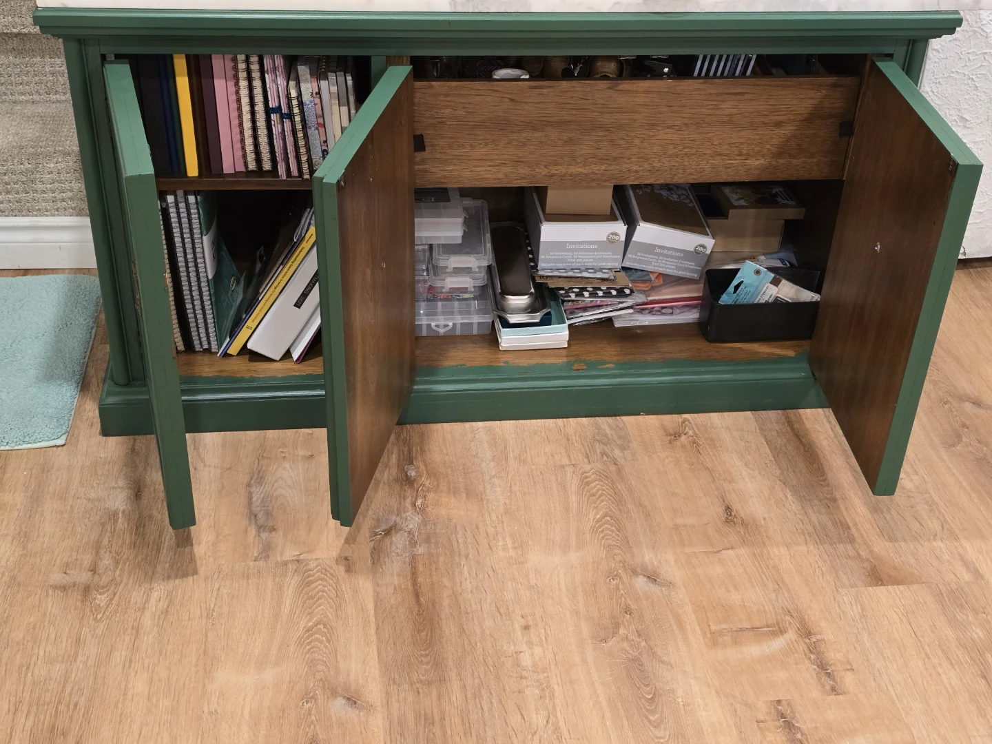 Green Three-Door Storage Cabinet - photo 2