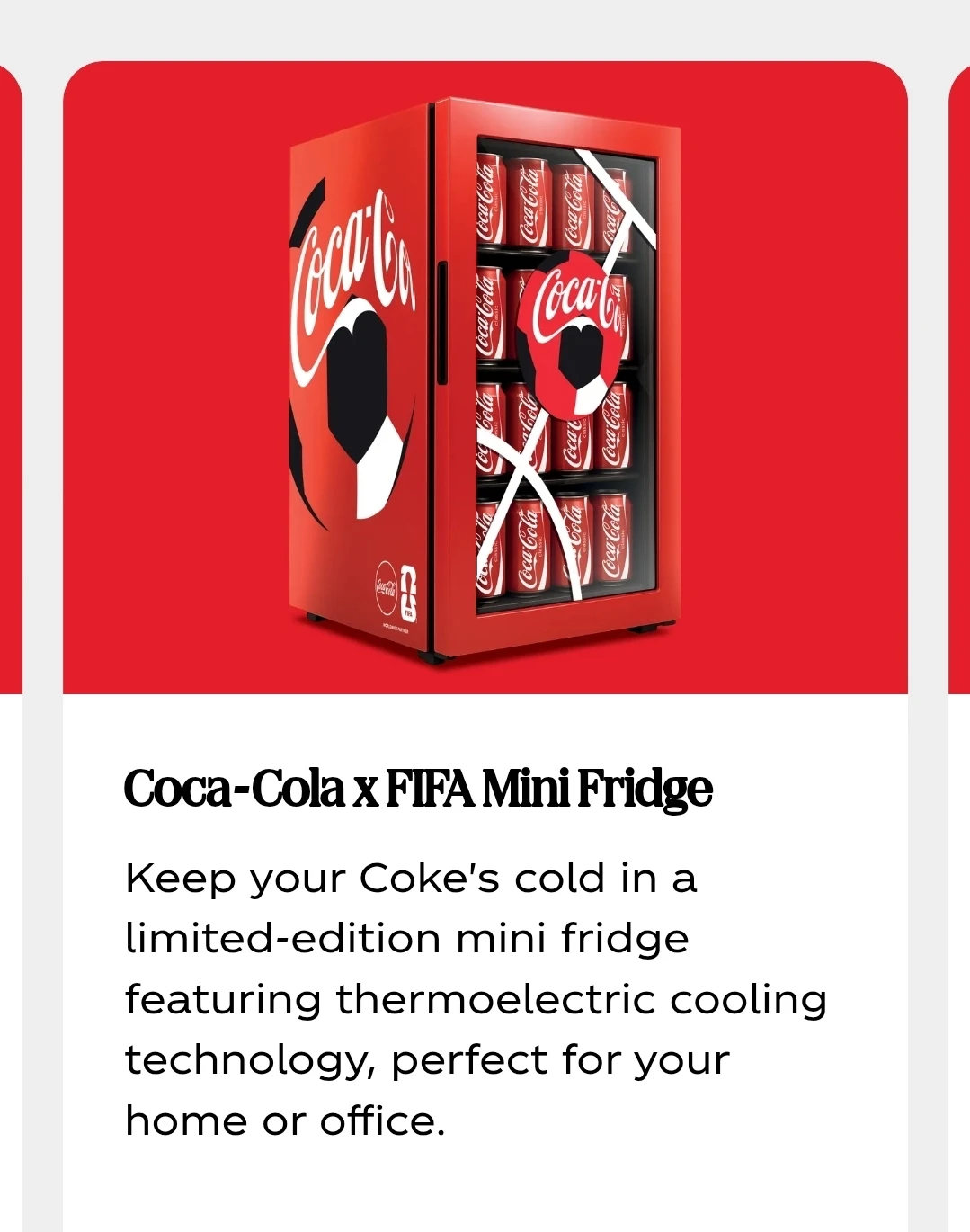 Coca-Cola x FIFA Limited Edition Mini Fridge