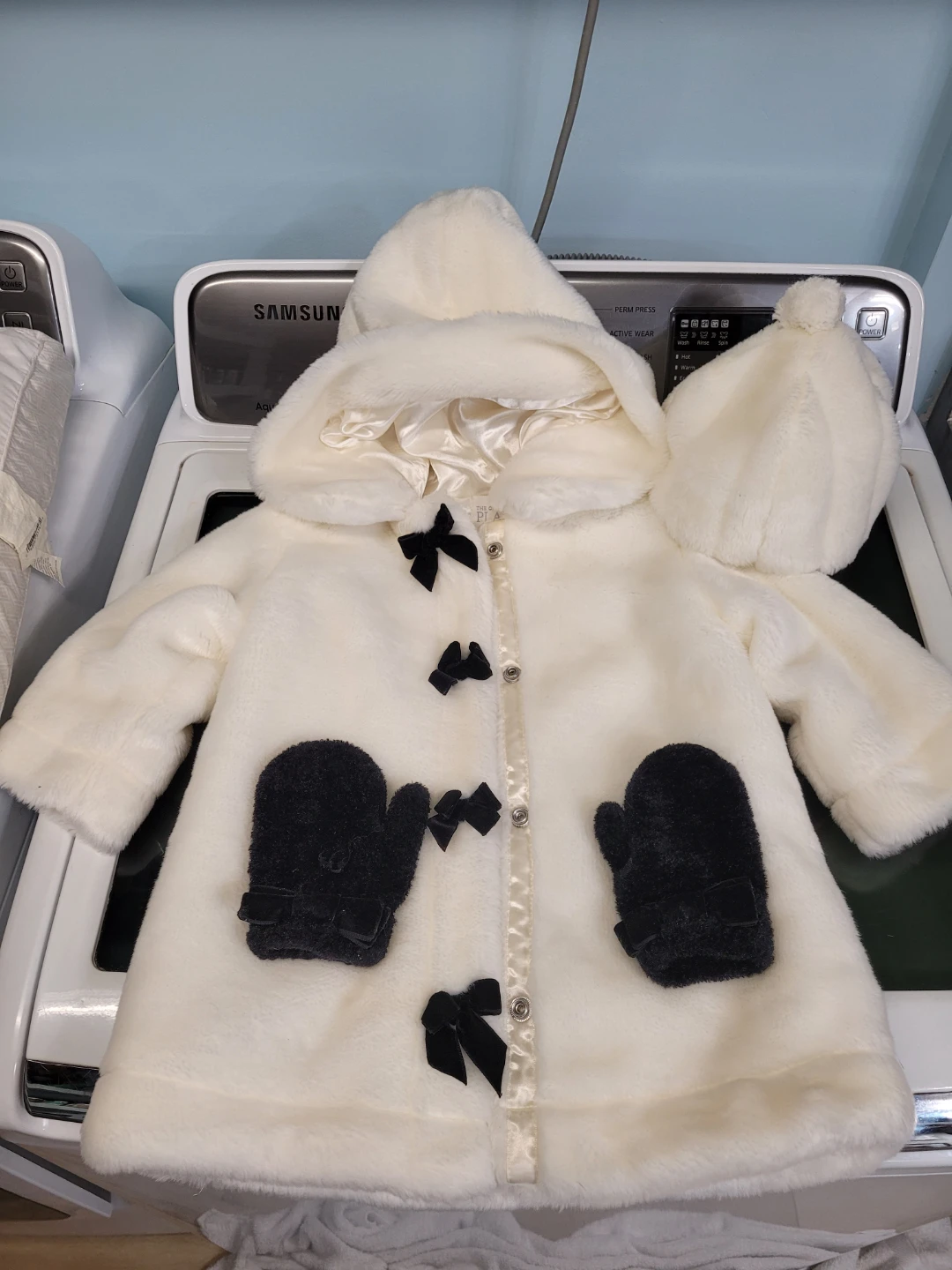 The Children's Place faux fur coat set, 24 months