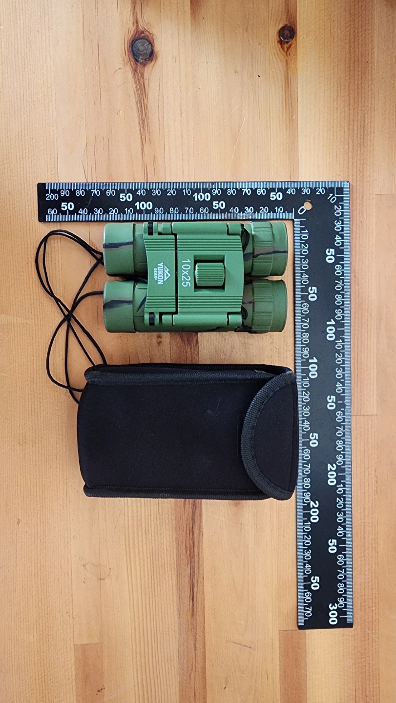 Compact 10x25 Binoculars with case - photo 2