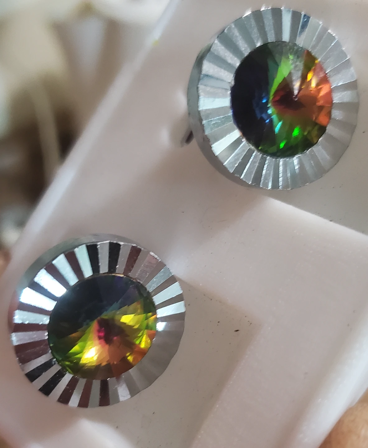 Iridescent Crystal Cufflinks - photo 2