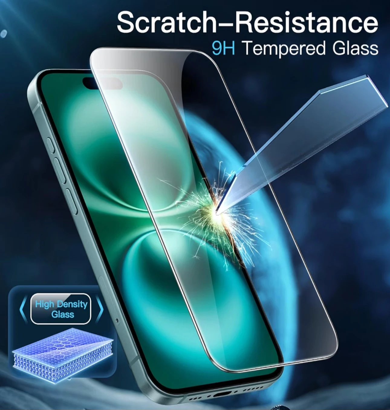 JETech Tempered Glass Screen Protector for iPhone 16 Plus - photo 5