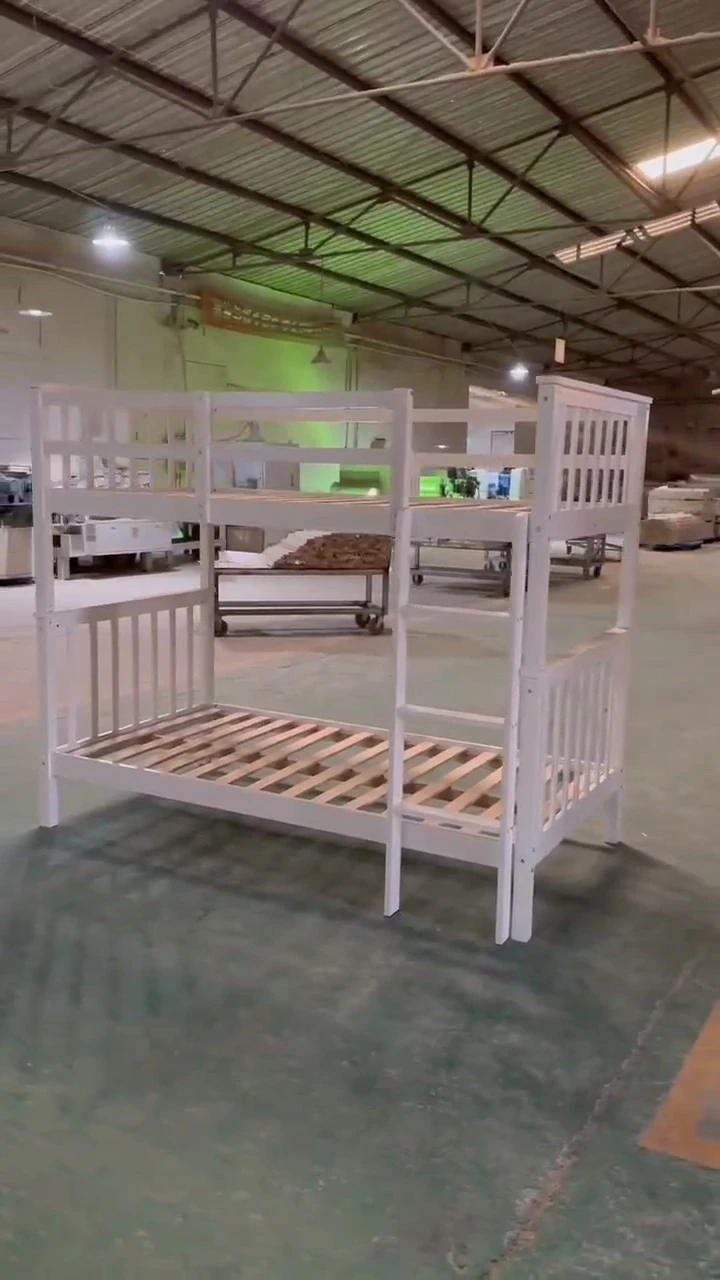 White Wooden Bunk Bed - photo 3