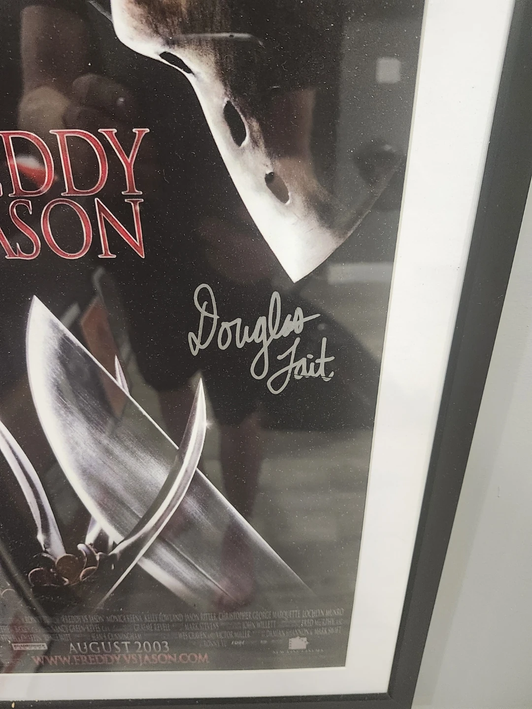 Framed Autographed Freddy vs. Jason Movie Poster - photo 2