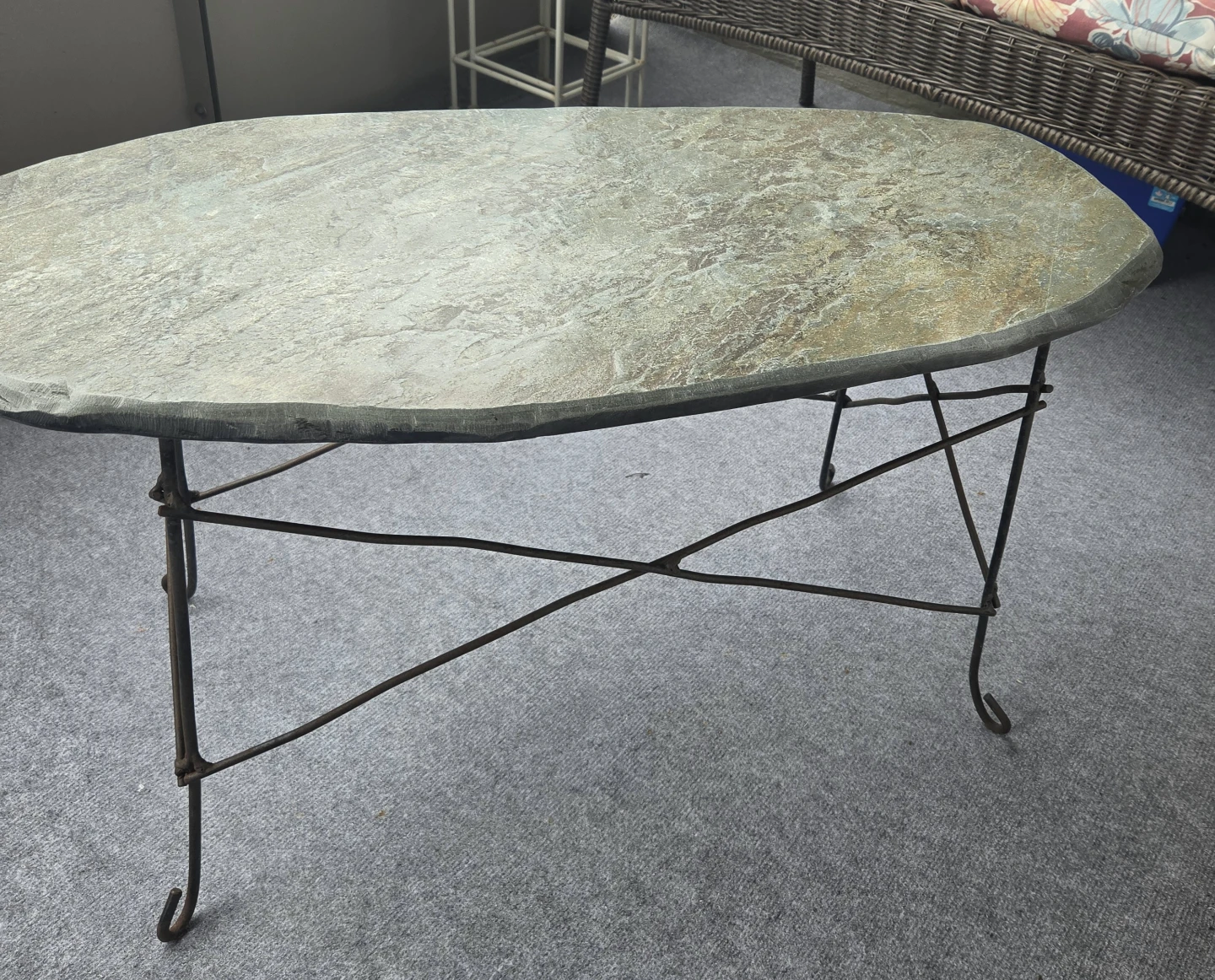 Cast Iron tone top side table