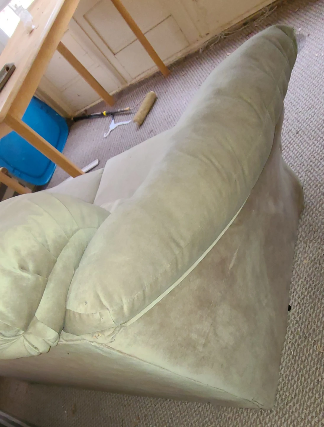 Beige two-seater sofa - photo 2