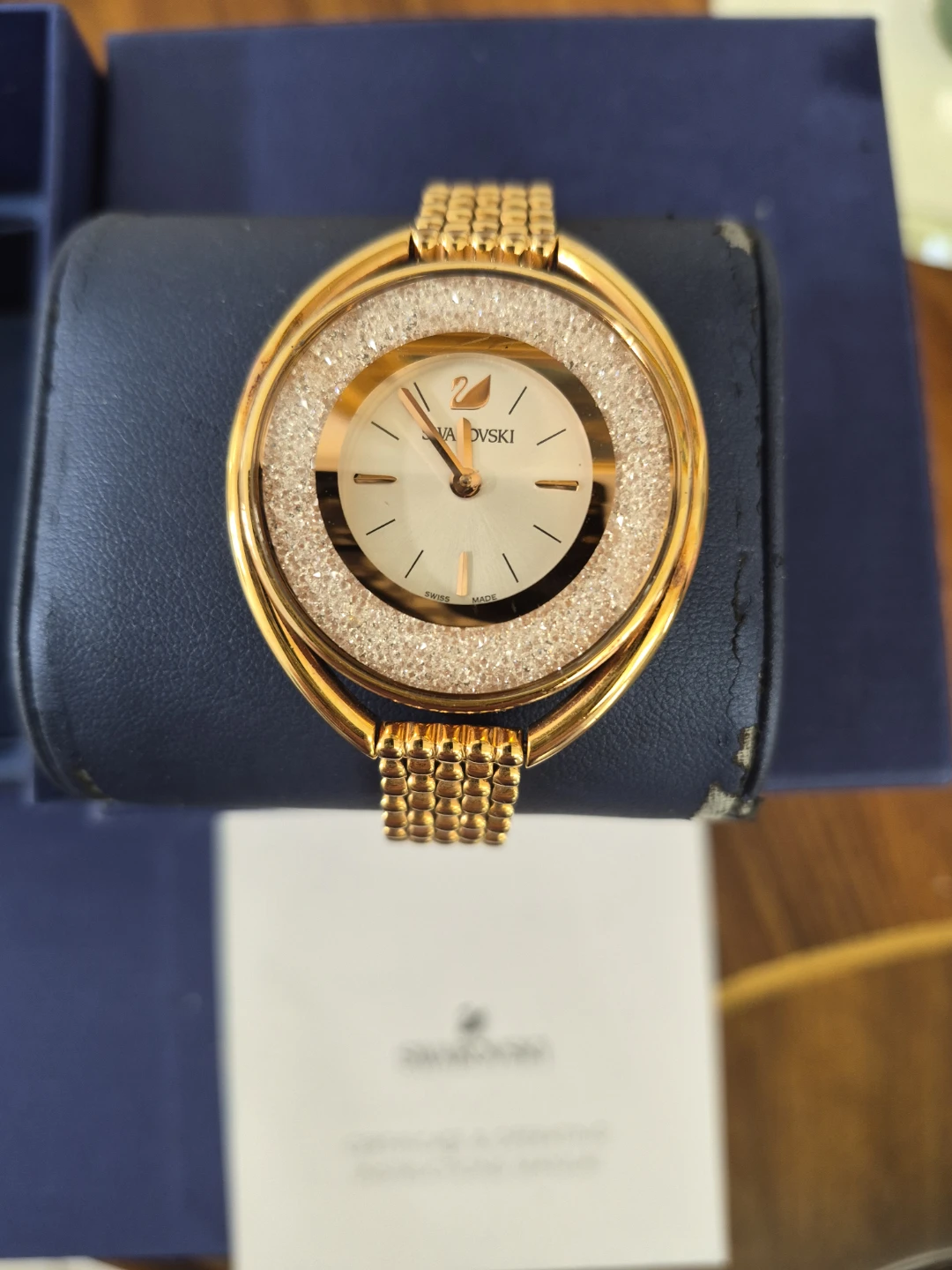 Swarovski Gold Tone Crystal Watch