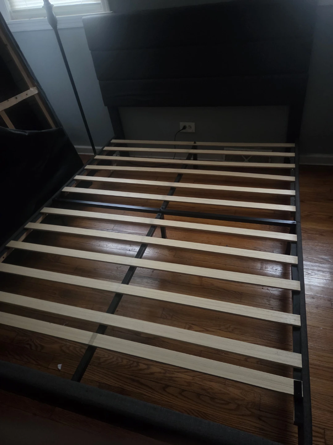 Black Upholstered Bed Frame