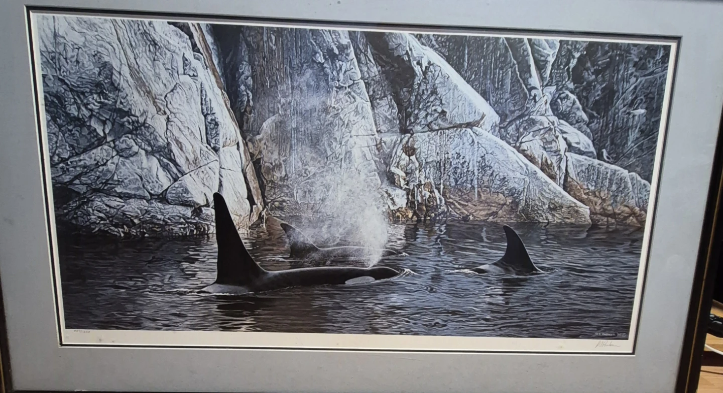 Ron Parker Deep Water Orcas Print