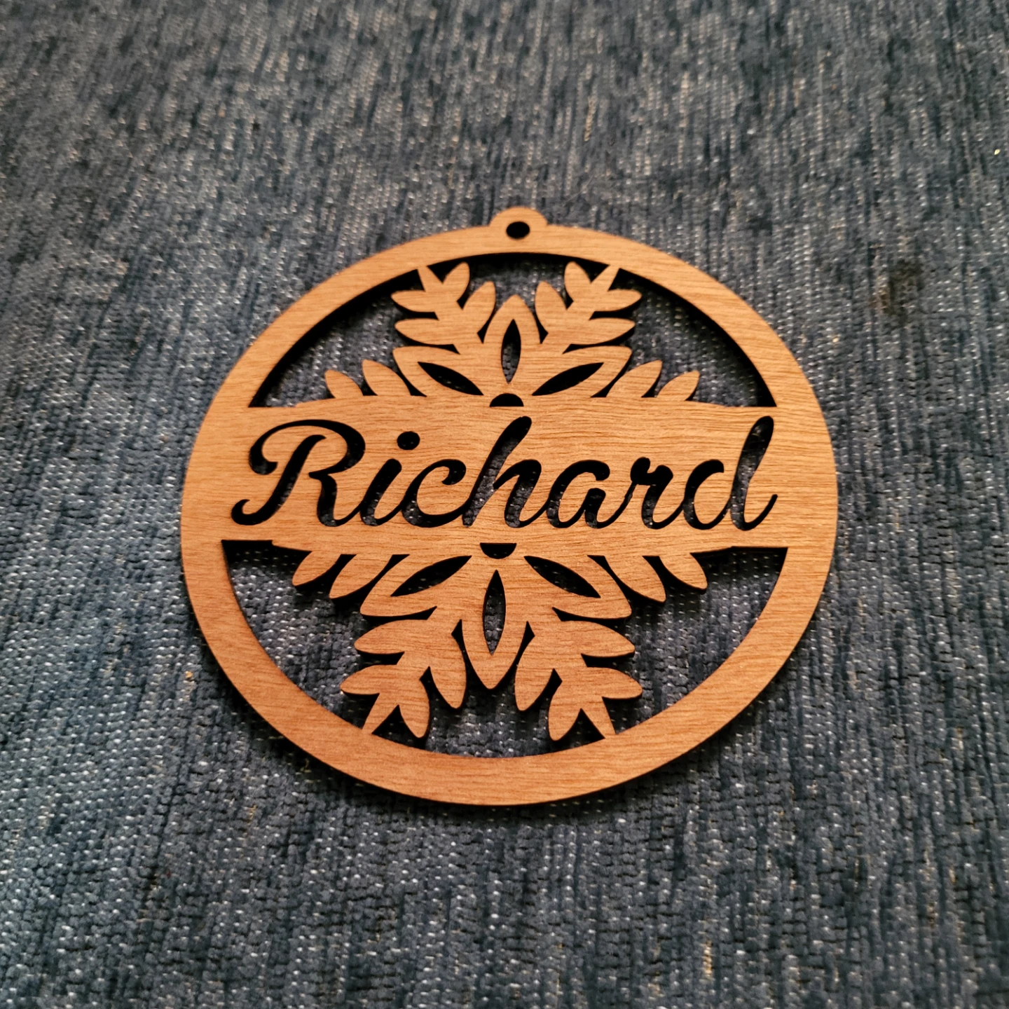 Wooden Snowflake Ornament - Richard