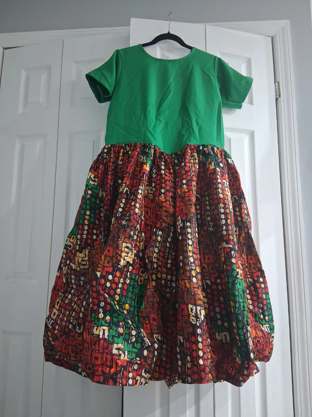 Colorful Patterned Short Sleeve Dress - photo 2