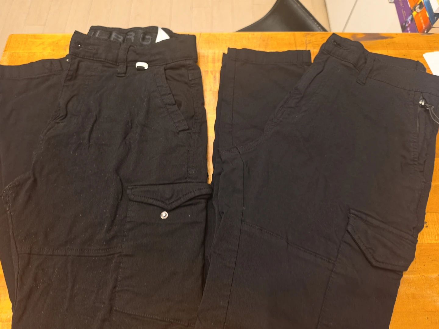 Two pairs of Projek Raw cargo pants