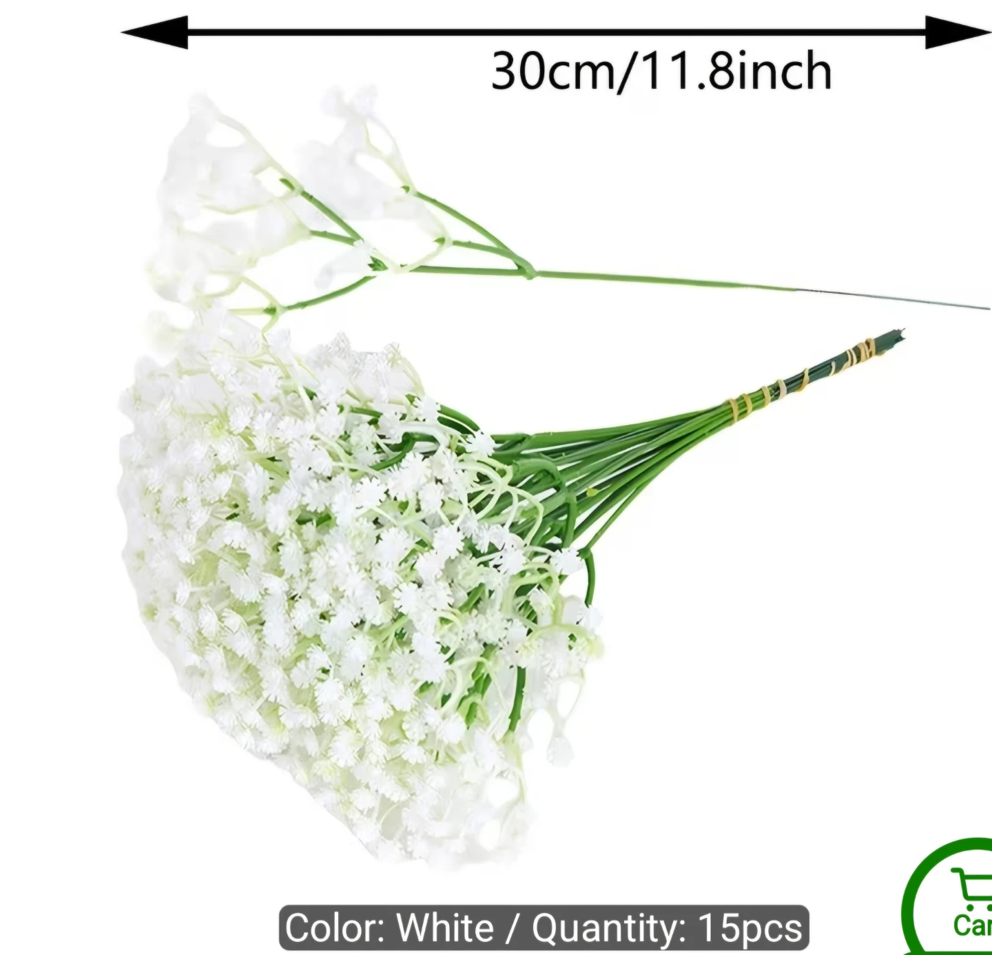 Artificial White Baby's Breath Flowers 15pcs - photo 2
