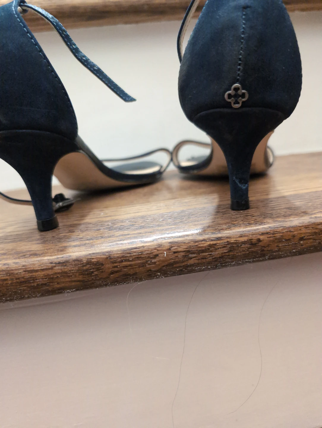 Capodarte Navy Suede Kitten Heel Sandals - photo 3