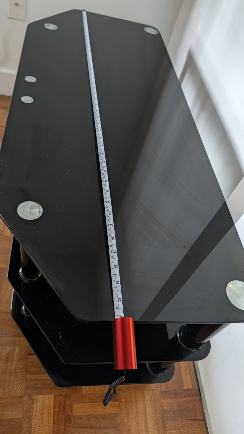 Black Glass TV Stand