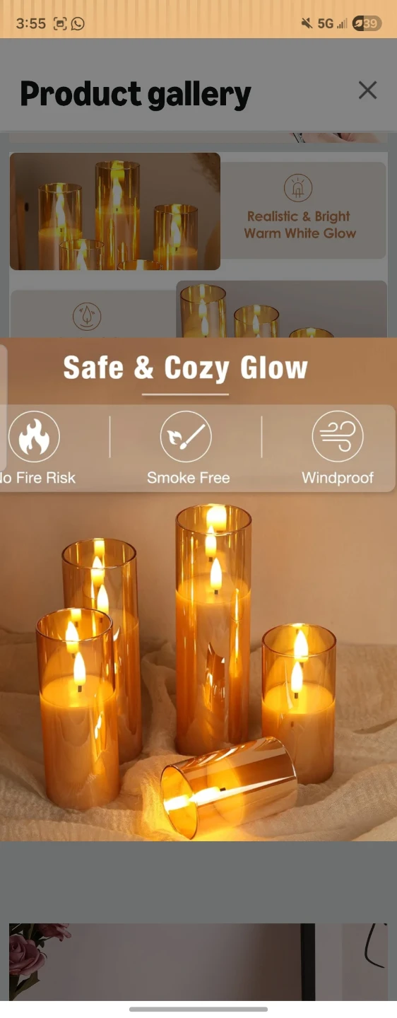 Flameless candle set