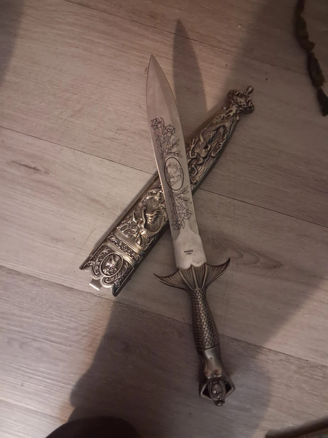 Decorative Mermaid Dagger with Scabbard
