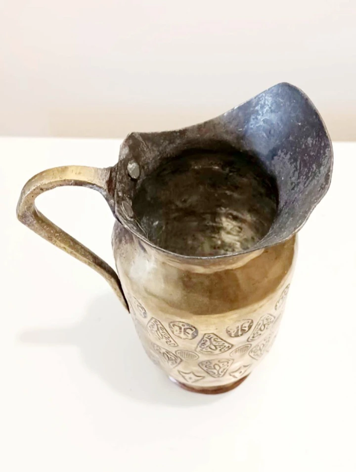 Antique Hand Crafted Brass Ewer - photo 4