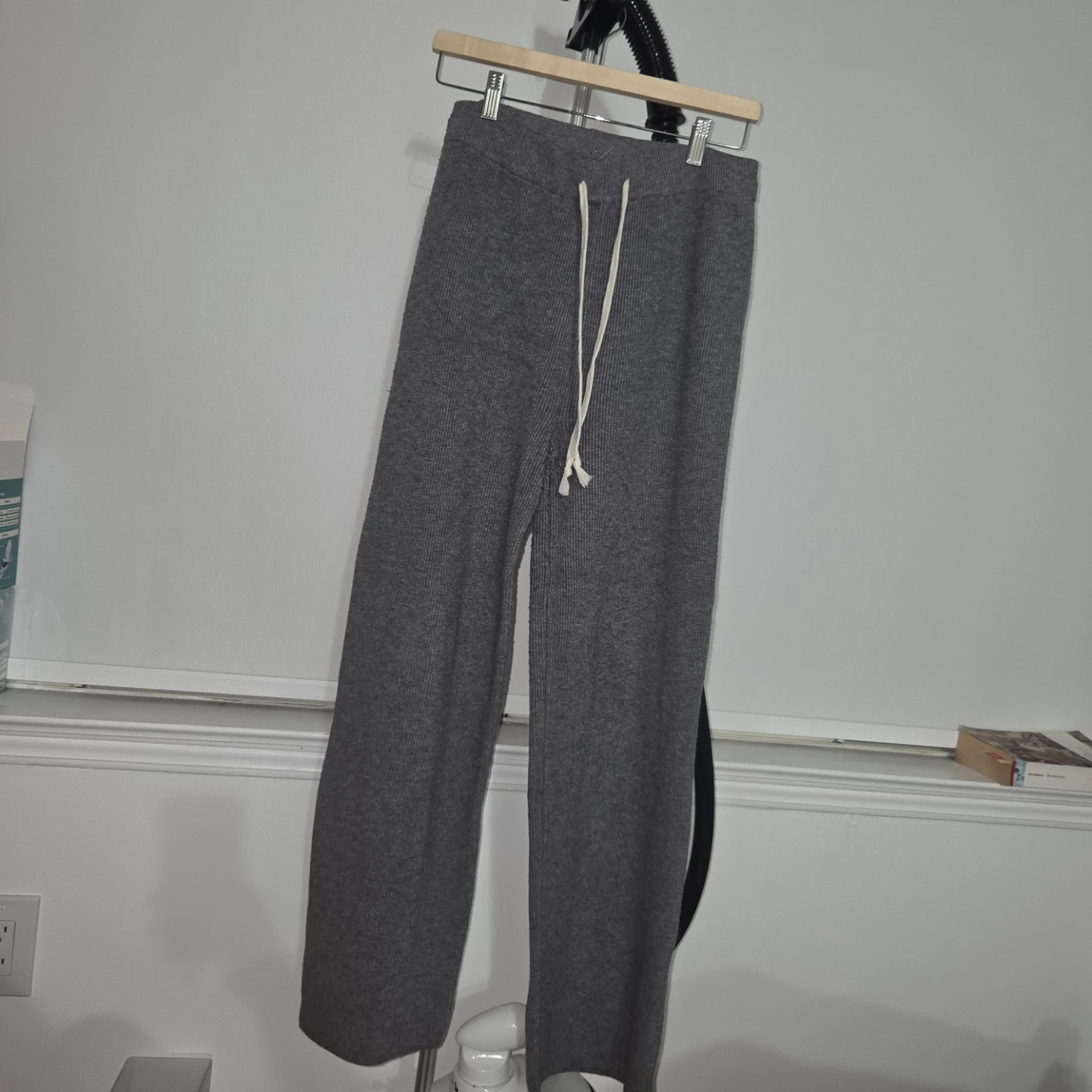 Grey Ribbed Knit Lounge Set - photo 2
