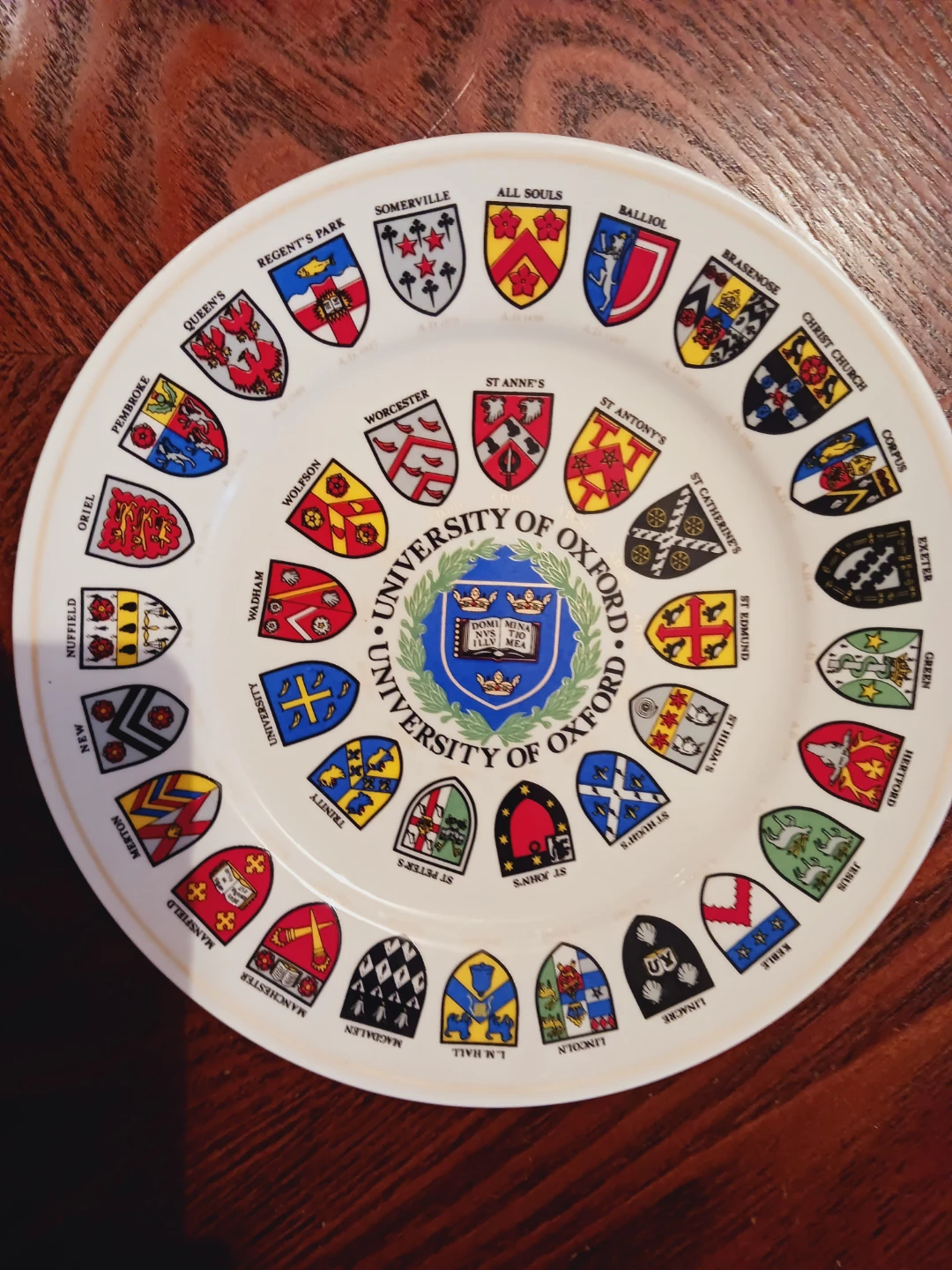 University of Oxford Decorative Plate