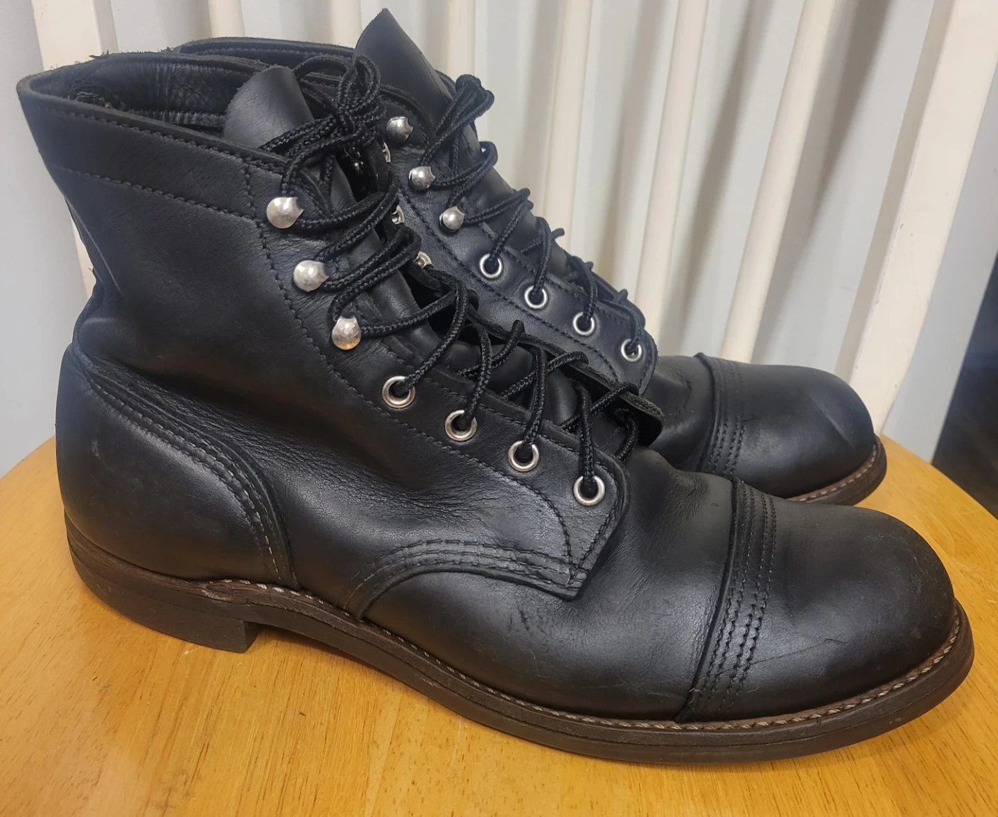 Red Wing Iron Ranger 8084 Black Leather Boots Mens Sz 10.5