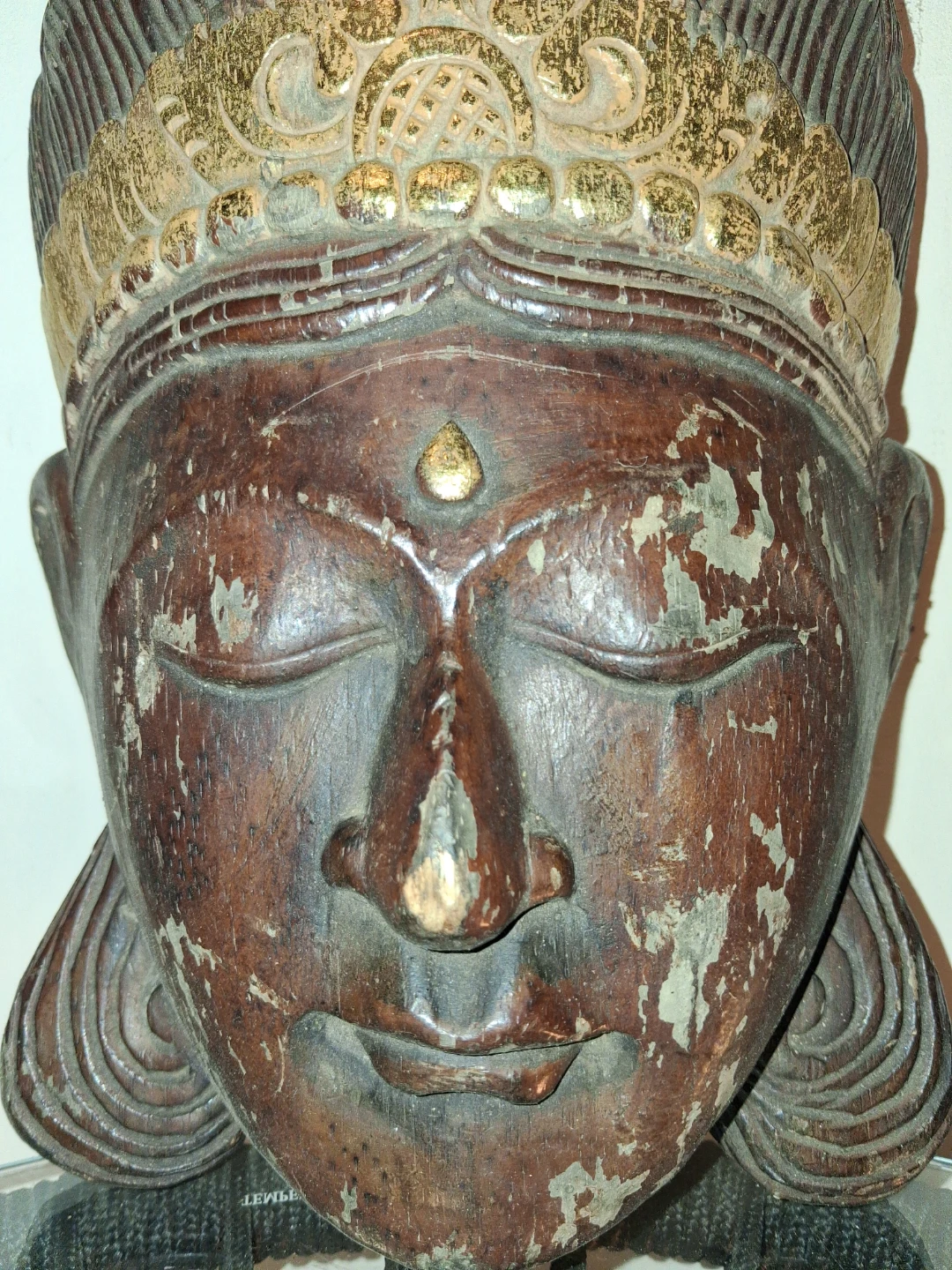 Hand-Carved Indonesian Buddha Wall Mask