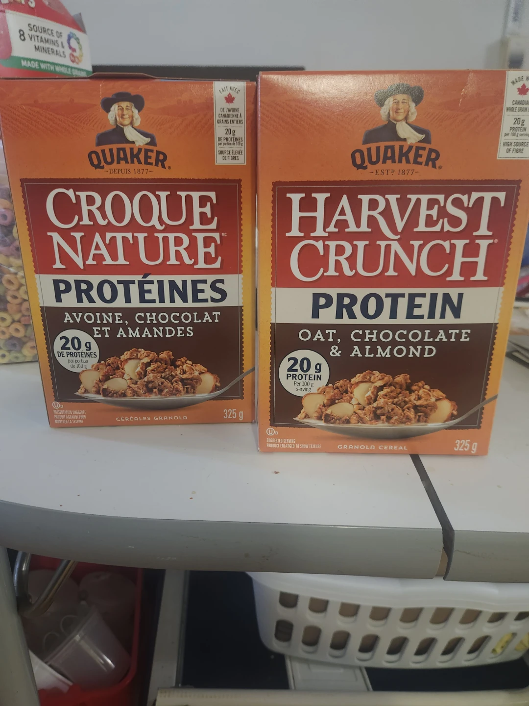 2 Boxes Quaker Harvest Crunch Protein Cereal