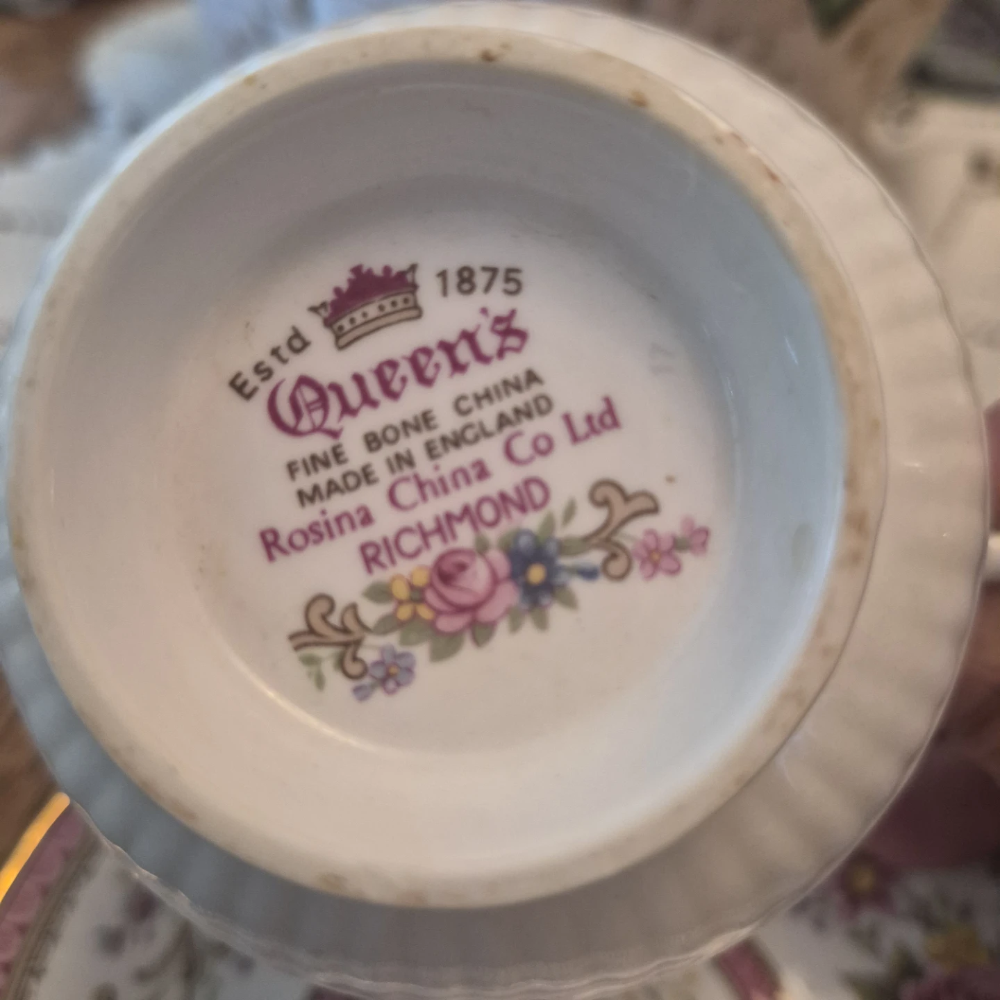 Queen's Rosina China Tea Cup and Saucer - photo 4