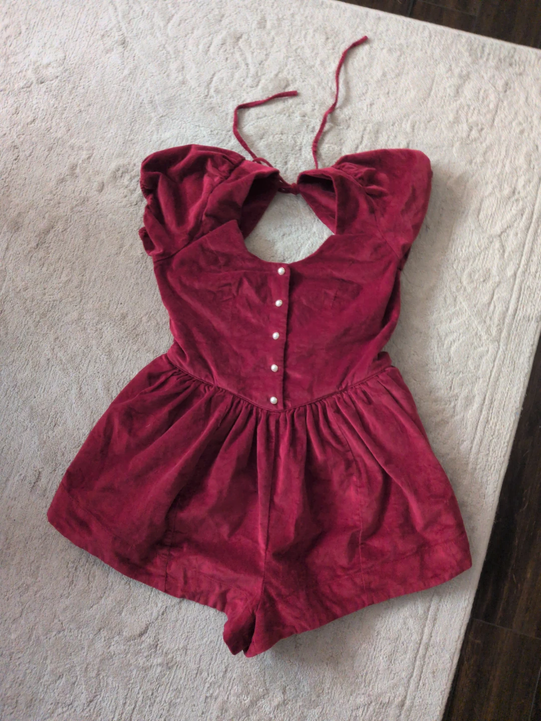 Free People Silver Bells Velvet Romper - photo 4