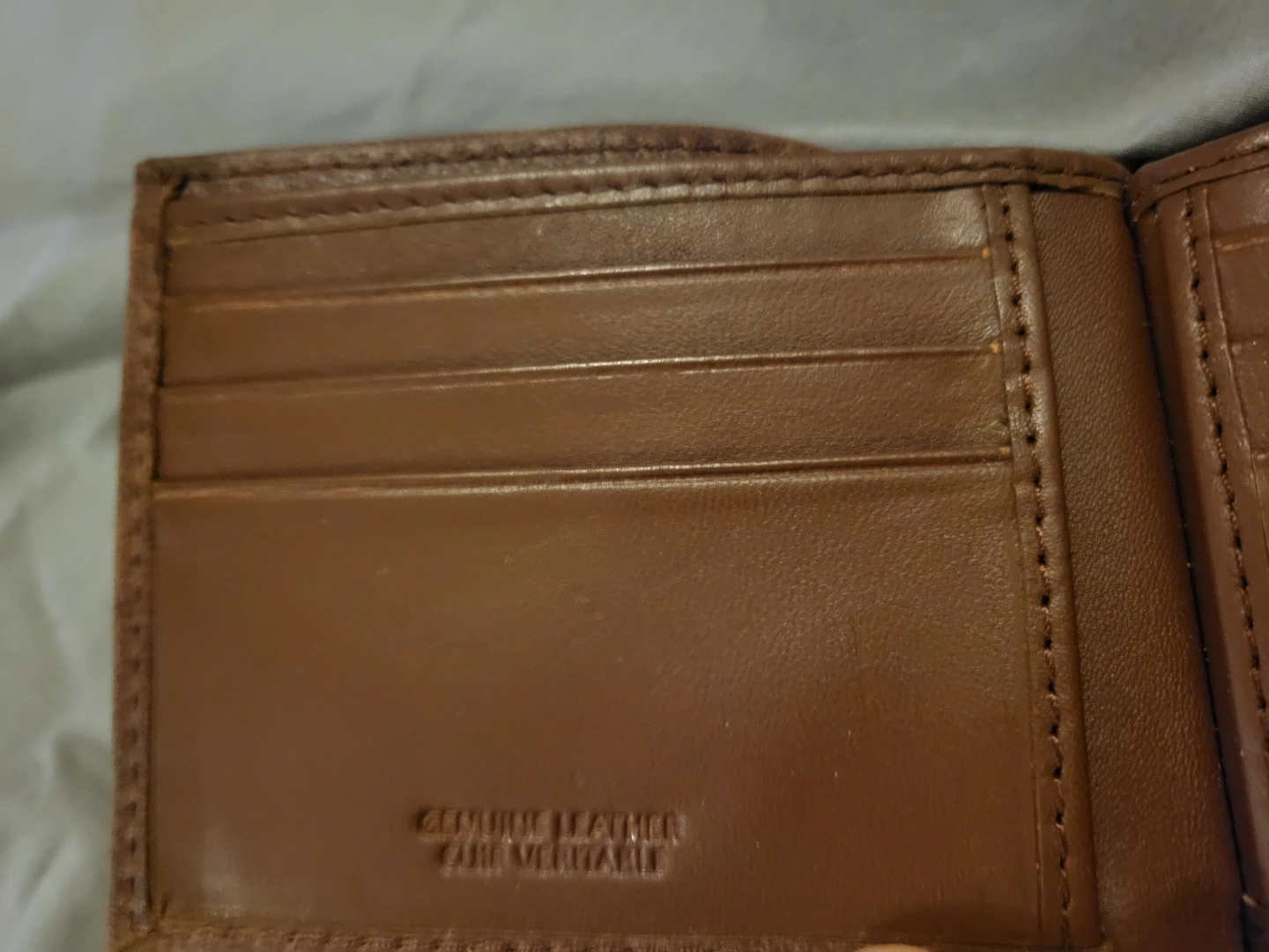Brown Genuine Leather Bi-fold Wallet - photo 2