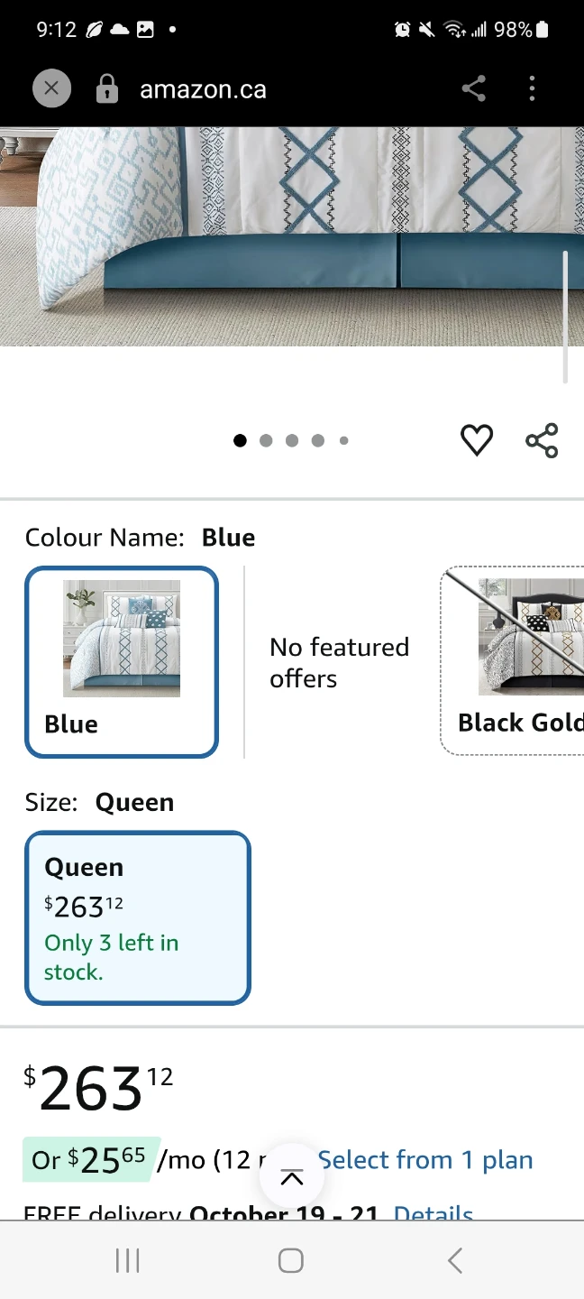 Nanshing Anthony Blue 15-Piece Queen Bed-in-a-Bag Set - photo 3