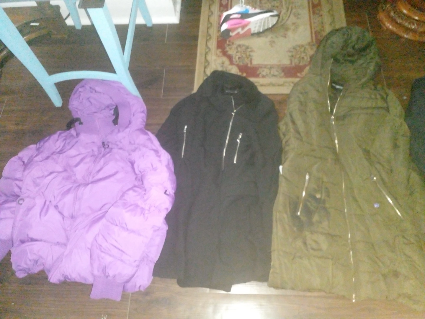 Karl Lagerfeld Olive Puffer Coat