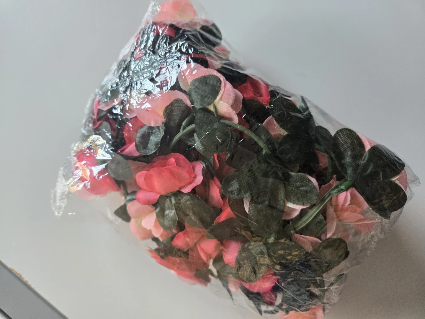 Artificial Pink Rose Flower Garland