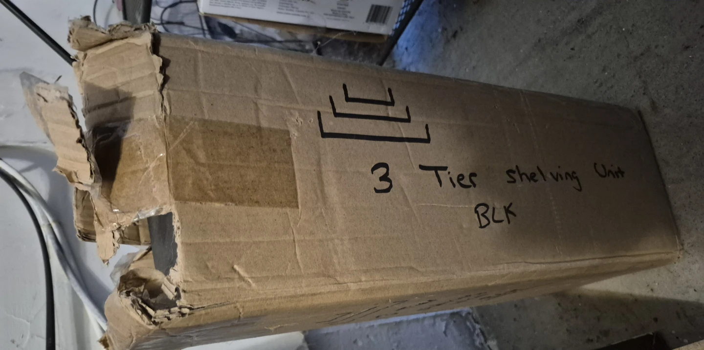 Black 3-Tier Shelving Unit