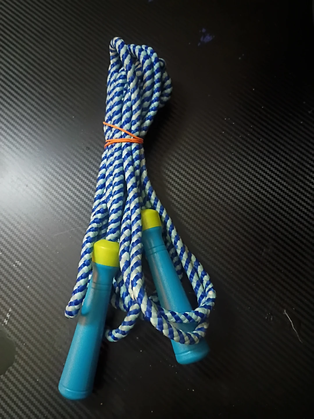 Blue and White Jump Rope