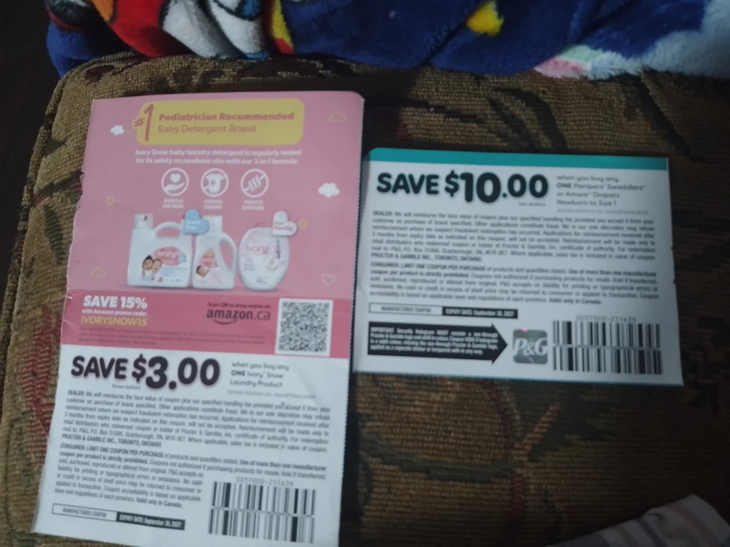 Ivory Snow and Pampers Baby Coupons