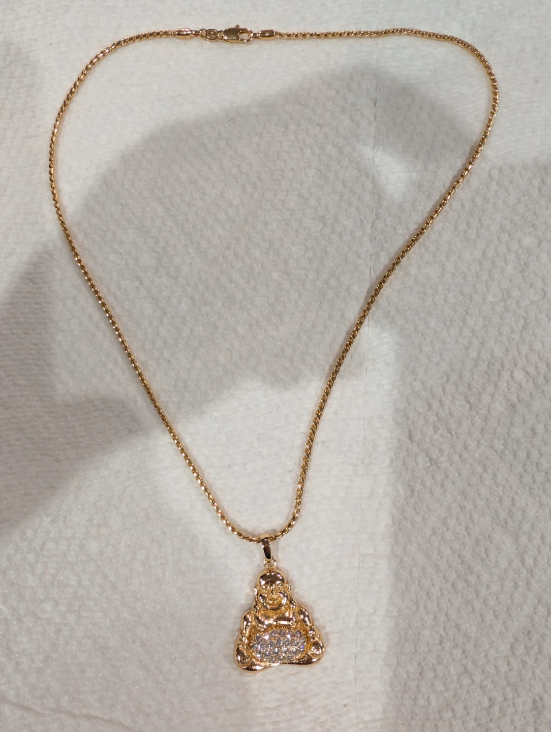 Xuping 18 K Gold Plated Buddha Pendant Necklace