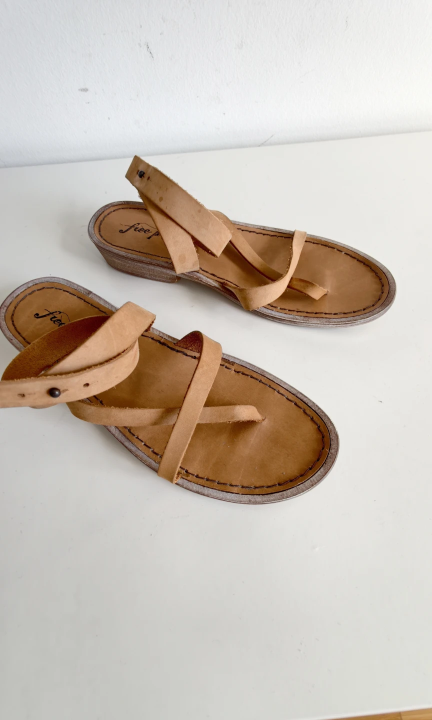 Free People Leather Sandals Tan - photo 2