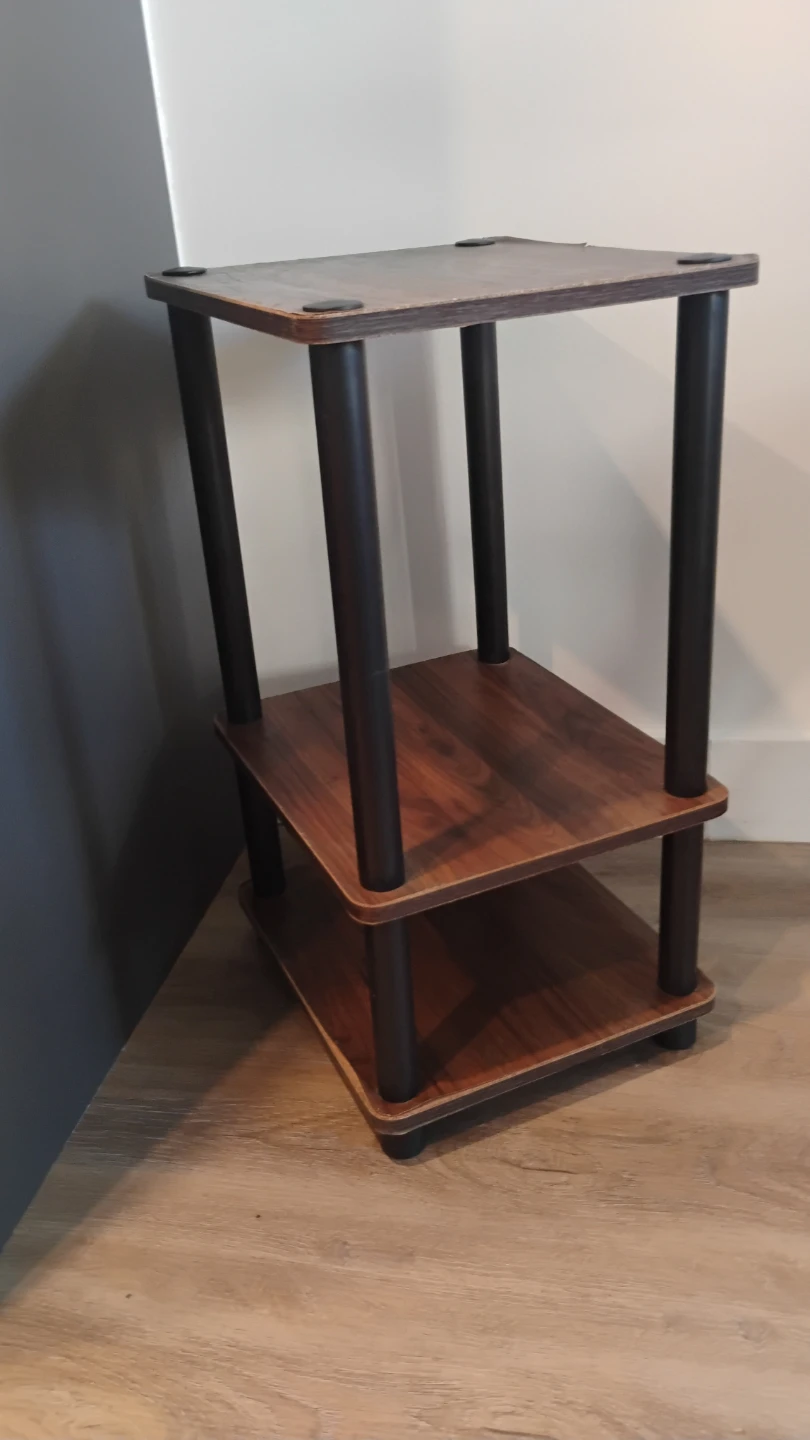 Three-Tier Wood Grain Side Table - photo 2