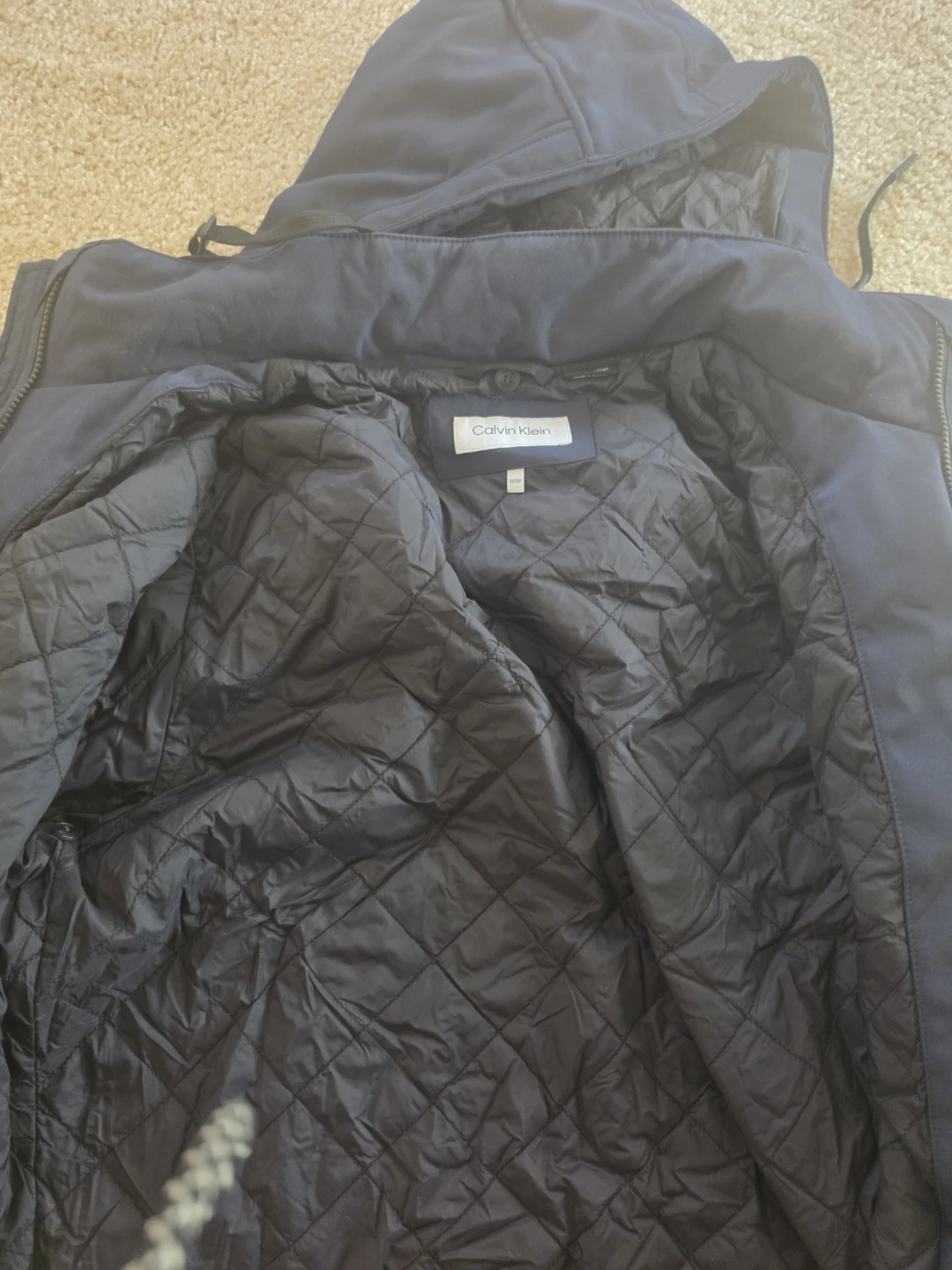 Calvin Klein Navy Blue Hooded Jacket - photo 2