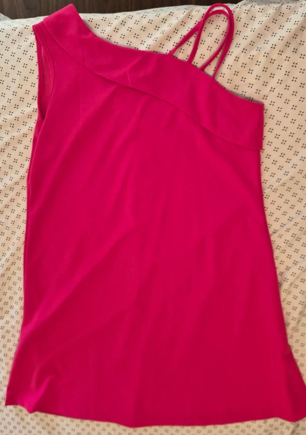 Hot Pink One-Shoulder Dress