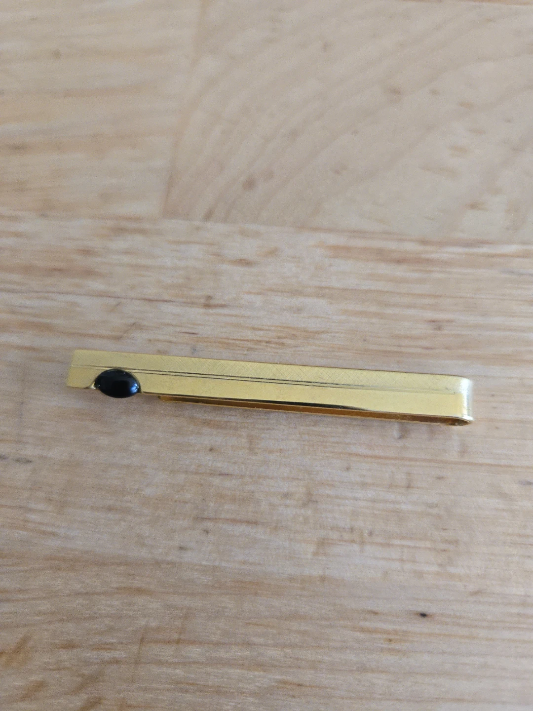 Gold-Tone Tie Bar with Black Accent - photo 3