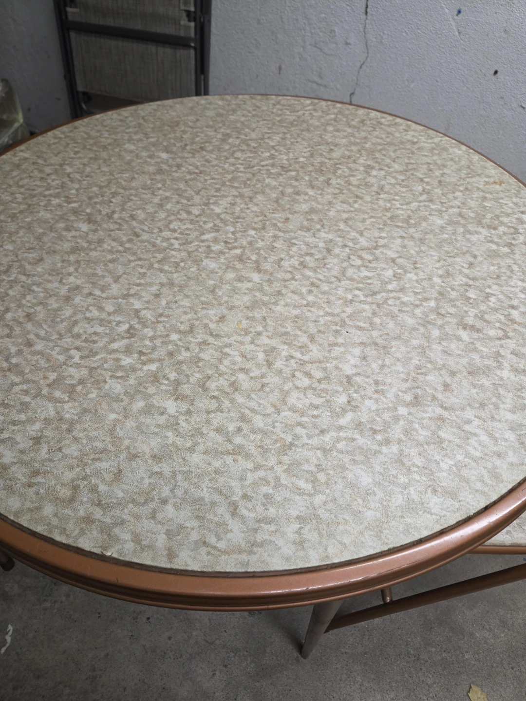 Vintage Metal Folding Table and Two Chairs Set