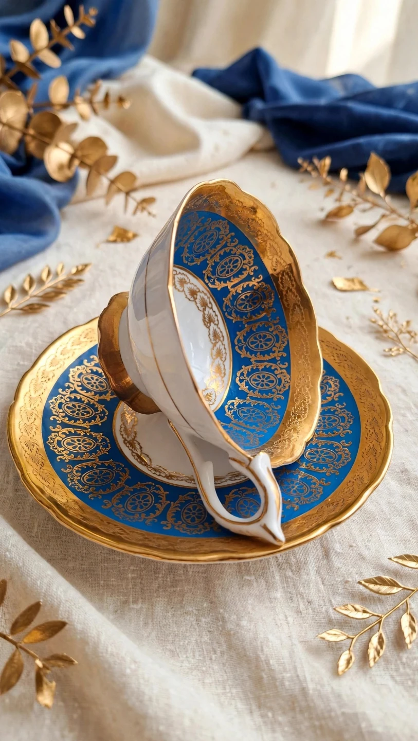 Royal Stafford Bone China Teacup and Saucer - photo 4