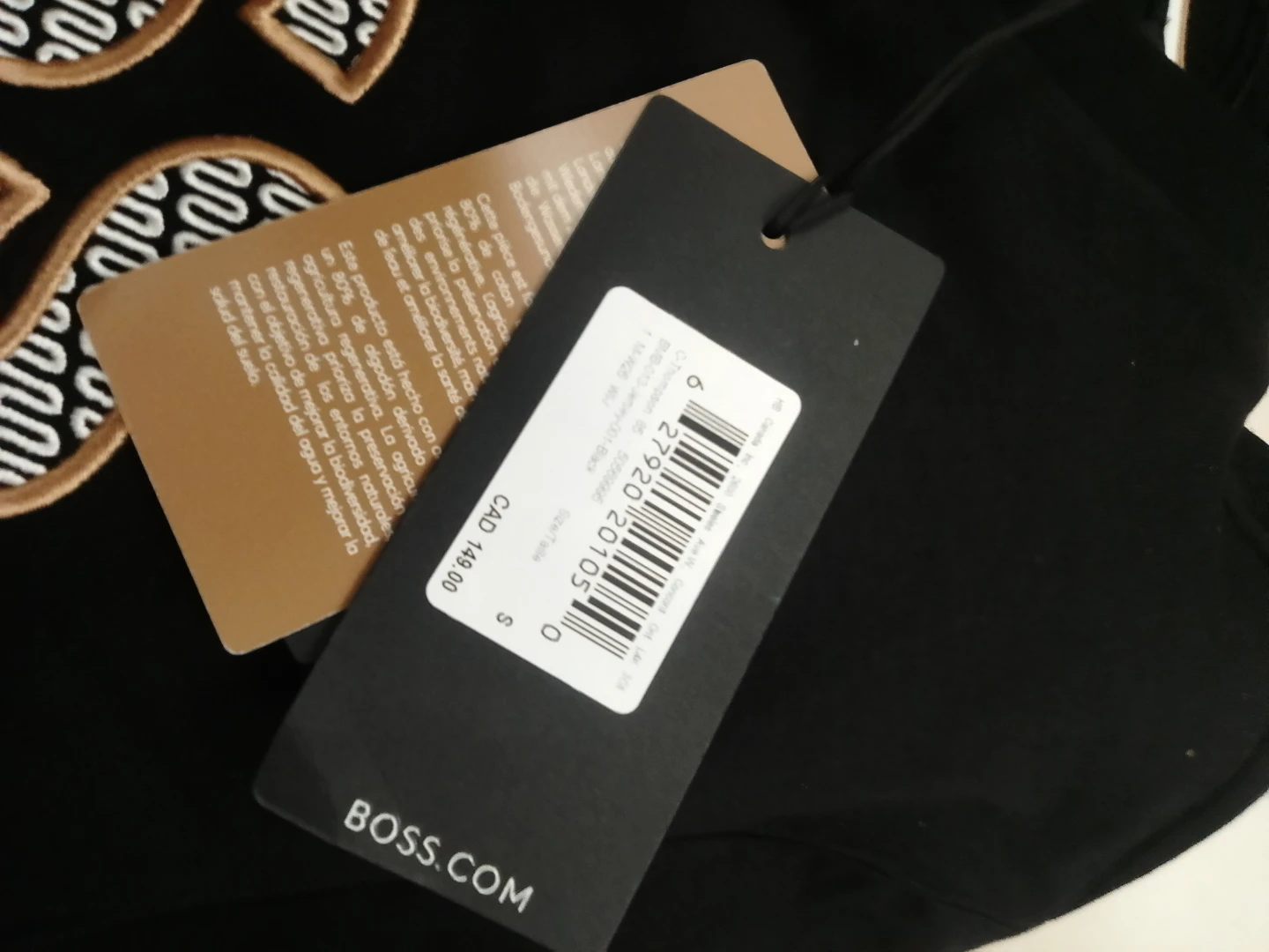 BOSS Black Cotton T-Shirt 2M (1M Sold) 1S $50 Cash - photo 2